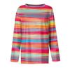 Women's T shirt Long Sleeve Graphic Geometric Striped Vintage Stylish Classic Long Sleeve Crew Neck Round Neck Regular Tops