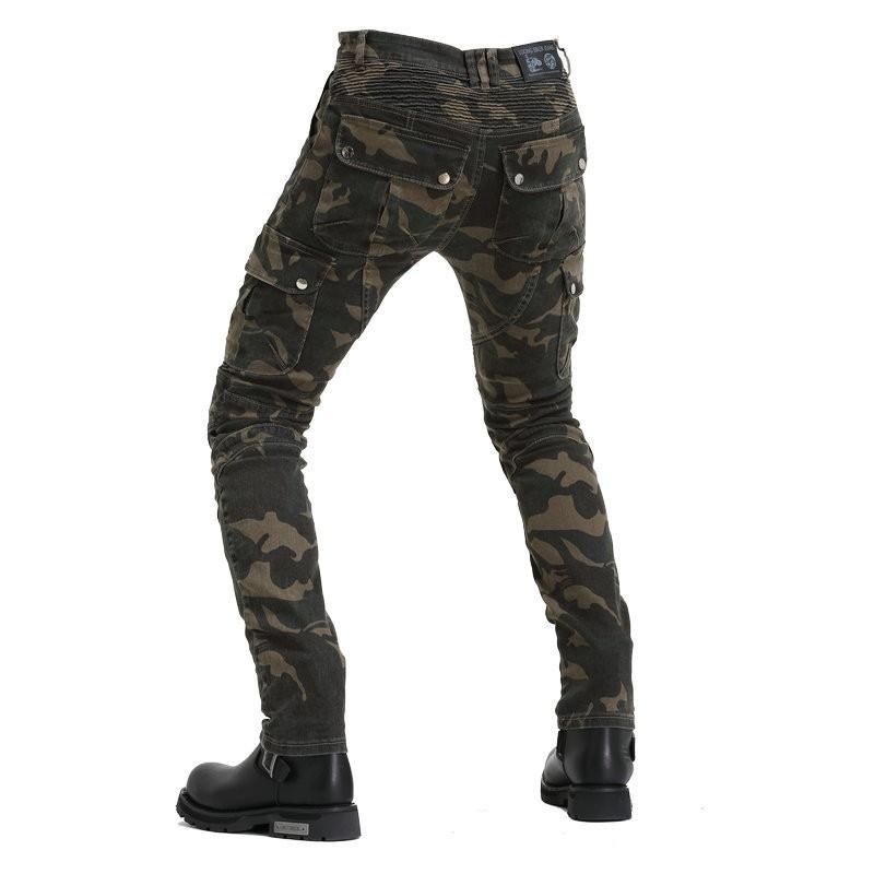 Kevlar Motorcycle Riding Pants Men Women Camo High-Stretch Protective Biker Trousers