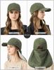 [Loo&c] Loo&c Hat, Water-repellent Cap, Large Size, Deep, Outdoor Cap, Women's, Cool to the Touch, Neck Guard, 100% Light Blocking, UV Protection,