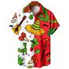 Vintage Fashion Men's Shirt Mexican Style 3D Printing Shirt Hawaiian Beach Vacation Clothing Men's Street Style Shirt Daily Men's and Women's Shirt