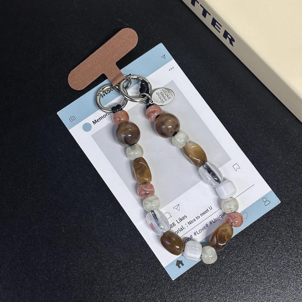 Color Beaded Phone Lanyard With Handcrafted Pvc Cord For Women And Men