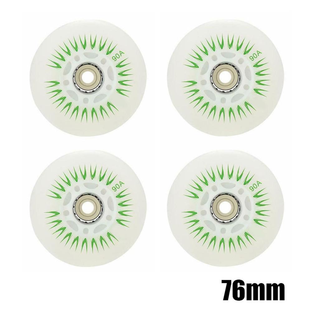 4pcs Outdoors Skate Wheels Pu Wheels Flash Inline Led Lighting Skating Wheels For Free Skate Sliding Roller Skating Shoes