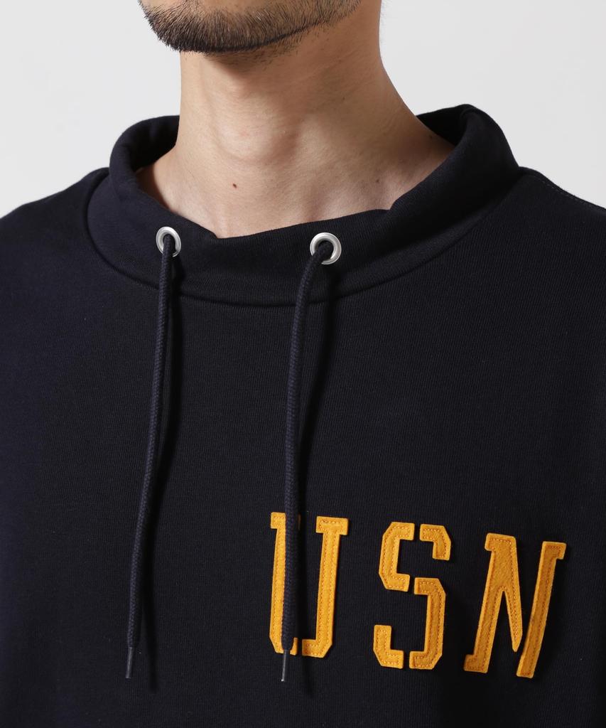 AVIREX Official Store Exclusive US.NAVY MOCK NECK SWEAT Men's XL 120 Navy 783-5132012