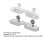 2Pcs Suction Cup Storage Holder Shower Shelf Strong Load-bearing Hollow Structure Design Bathroom Multi-Function Organizer