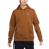 Nike Club Swoosh Men's Logo Drawstring Pullover Hooded Sweatshirt Tawny 916271-290