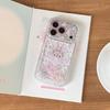 Blumen-Hase Treibsand Hülle für iPhone 15/16/17 Pro Max