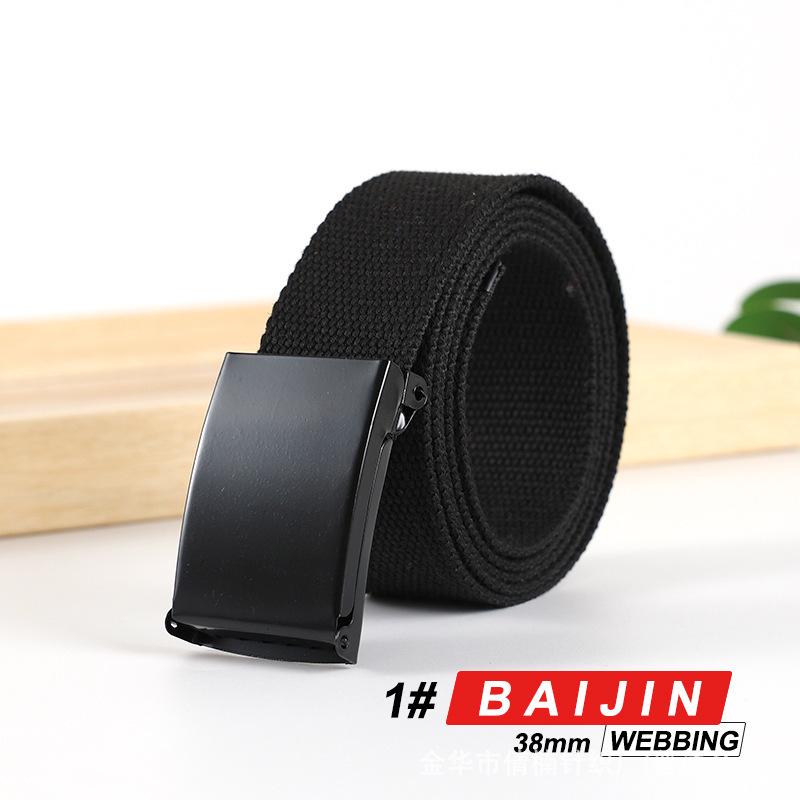 Canvas & Leather Multi-Color Casual Waist Belt - Stylish, Easy-to-Match Accessory for Students