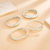 SHIXIN Punk Glossy Geometric Stackable Cuff Bracelets for Women Hip Hop Water Drop Gold Color Open Bangle Bracelet Party Jewelry
