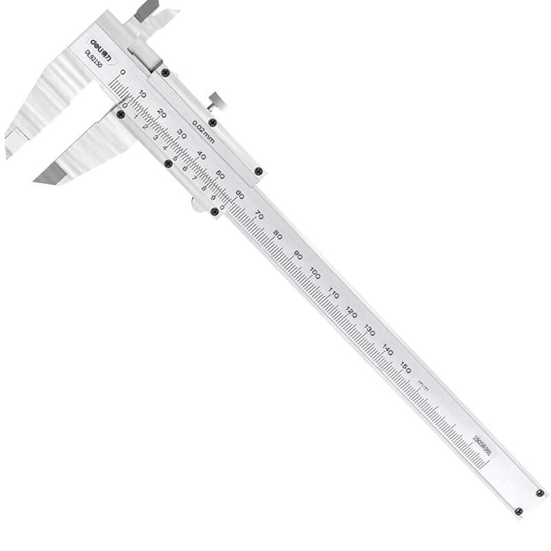 Deli 150mm Mechanical Carbon Fiber Vernier Caliper