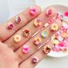 50Pcs Mixed Nail Art Resin Cartoon Cute Donuts Series Flatback Ornament Jewelry Making Manicure Hairwear Accessories A43