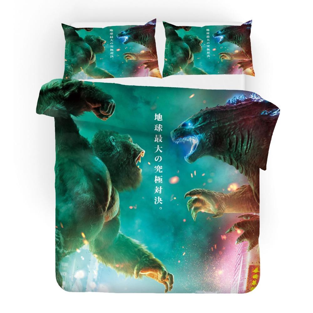 3d Digital Printing Bedding Three-piece Quilt Cover Set 135*200cm