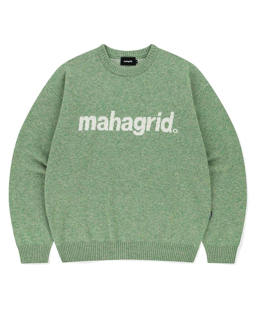 MAHAGRID Basic Logo Knit Sweater Green(Mg2Efmk620A)