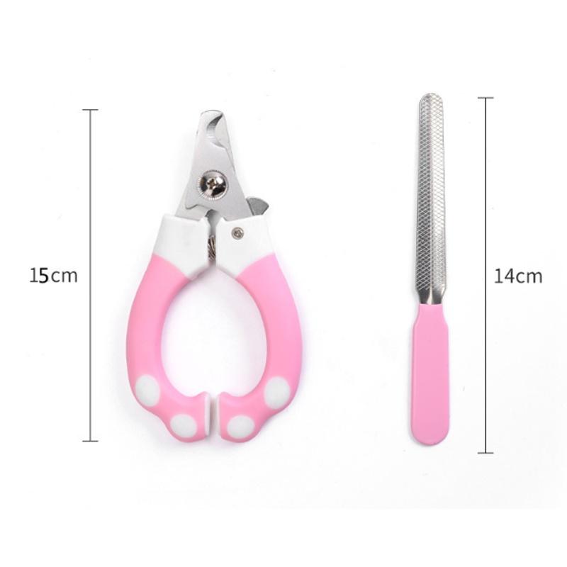 

Professional Grade Pet Cleaning Nail Clippers With File Larg Pink