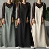 Women's Casual Loose Sleeveless Solid Skirt V-neck Backless Sexy Long Dress 2026