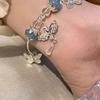 1/2Pcs Women Bracelet Burst Texture Fairy-Like Feeling Stacked Chinese Aesthetics Bracelet with Butterfly Pendant