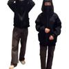 Unisex Sweatshirt med Dubbel Huvuva och Maskerad Dragkedja - Höst Lätt Bräda Edition