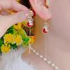 New Design Lucky Bag Long Fringed Fortune Earrings Chinese Style Fashion High-end Temperament Personalized Trendy Earrings