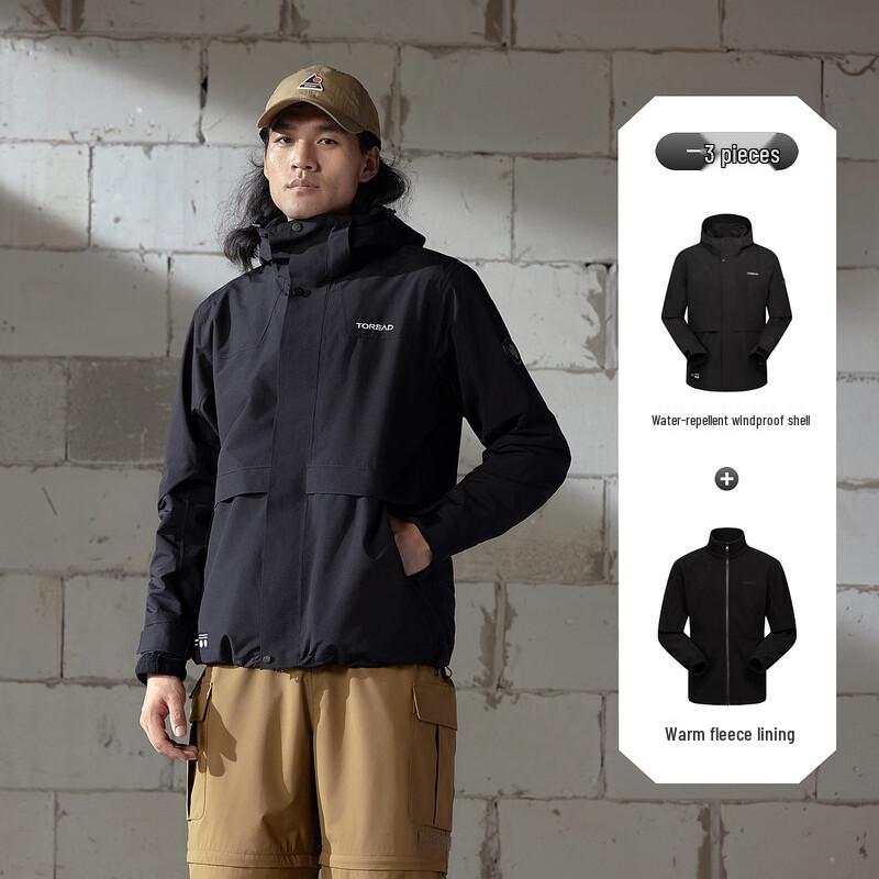 TOREAD Women s 3-in-1 Fleece Lined Storm Jacket S