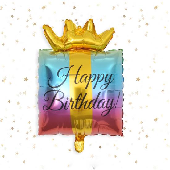 Balónek na narozeninovou párty Udělej si sám rozvržení scény Různé styly Narozeninový dort Nafukovací hračka dekorace Kreativní nafukovací kreslený balónek z hliníkové fólie