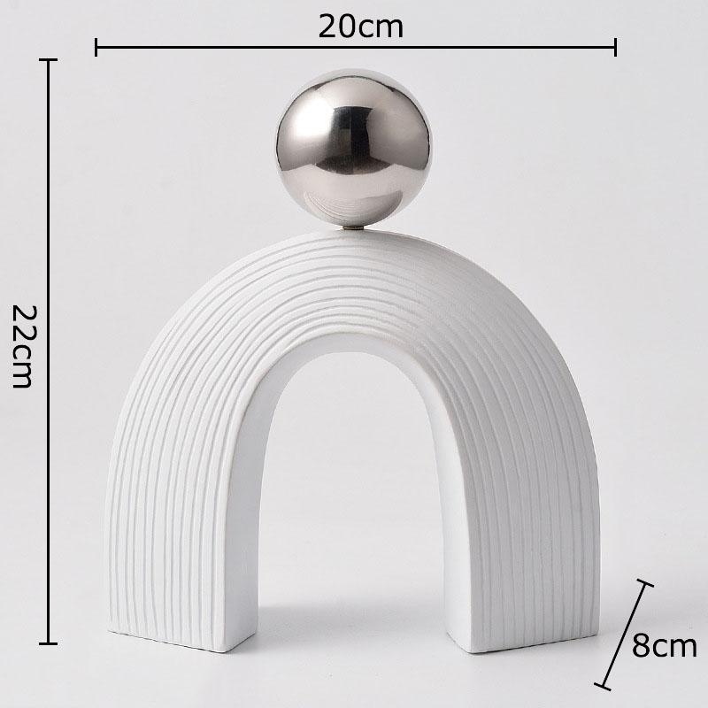 

Creative U-shaped Arch Abstract Artwork Sculpture Desk Decoration Ornaments Resin Crafts Arch Statue Room Aesthetic Decor