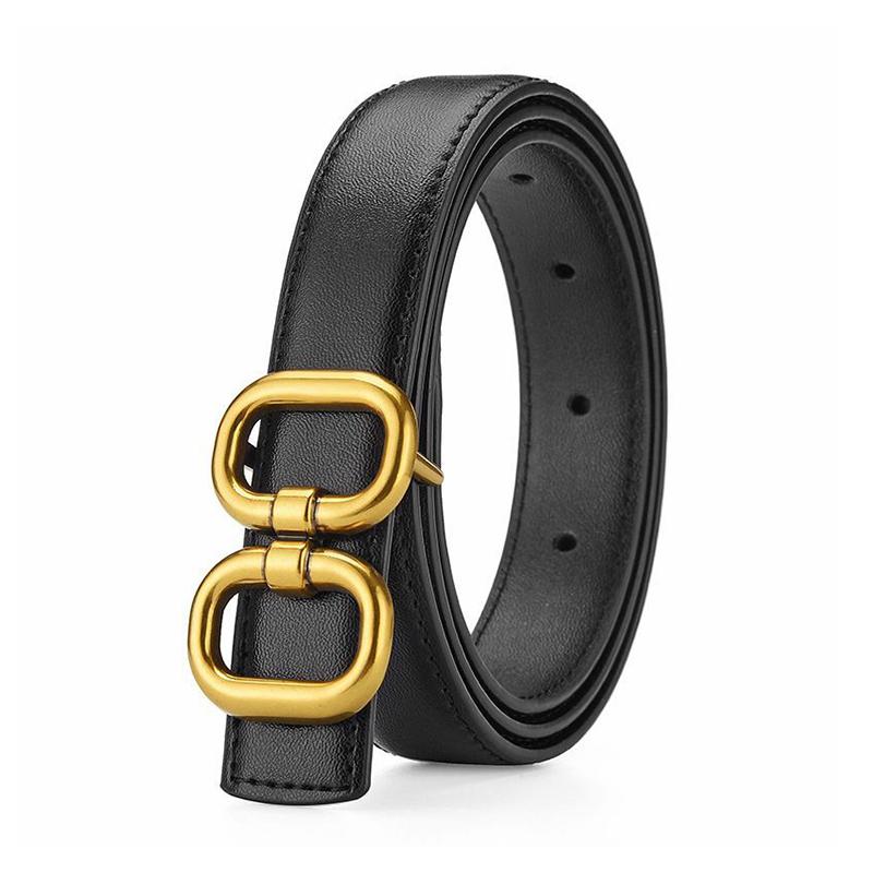 Pu Leather Belt For Women Metal Buckle Waist Strap Female Jeans Dress Trouser All-Match Decorative Waistband