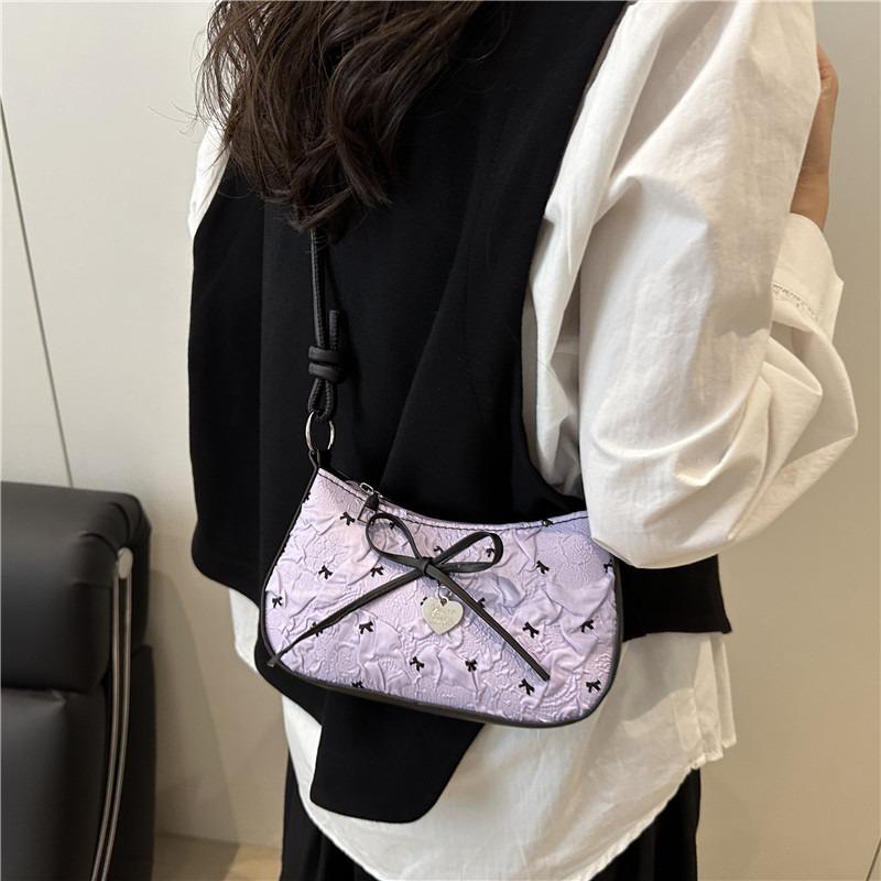 Niche design bow underarm bag women's new handbag fashion shoulder messenger bag sweet bag