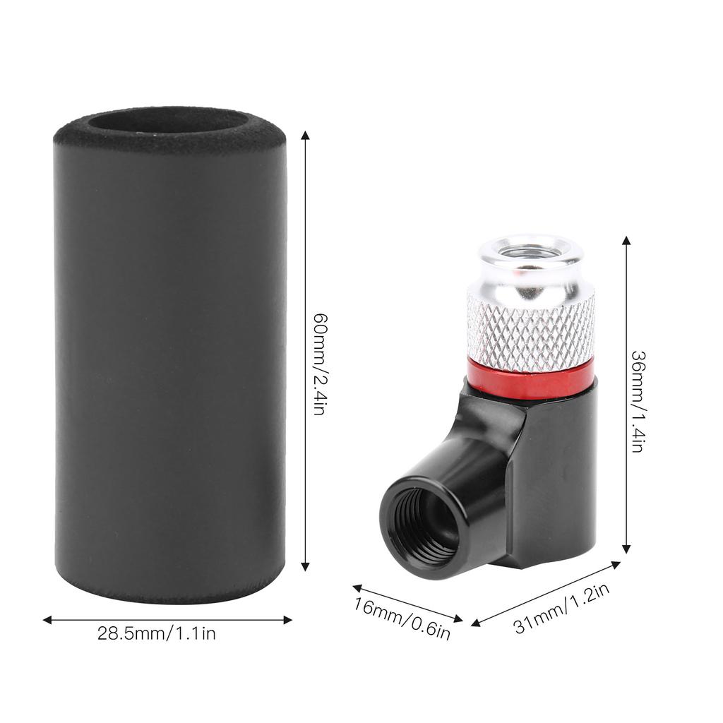Bike Tire Portable Manual CO2 Inflator Tire Pump Mouse with Sponge Sleeve