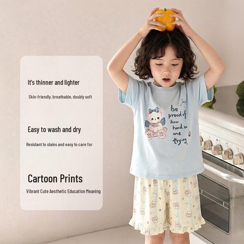 ZISEHY Girls' Pure Cotton Pajamas