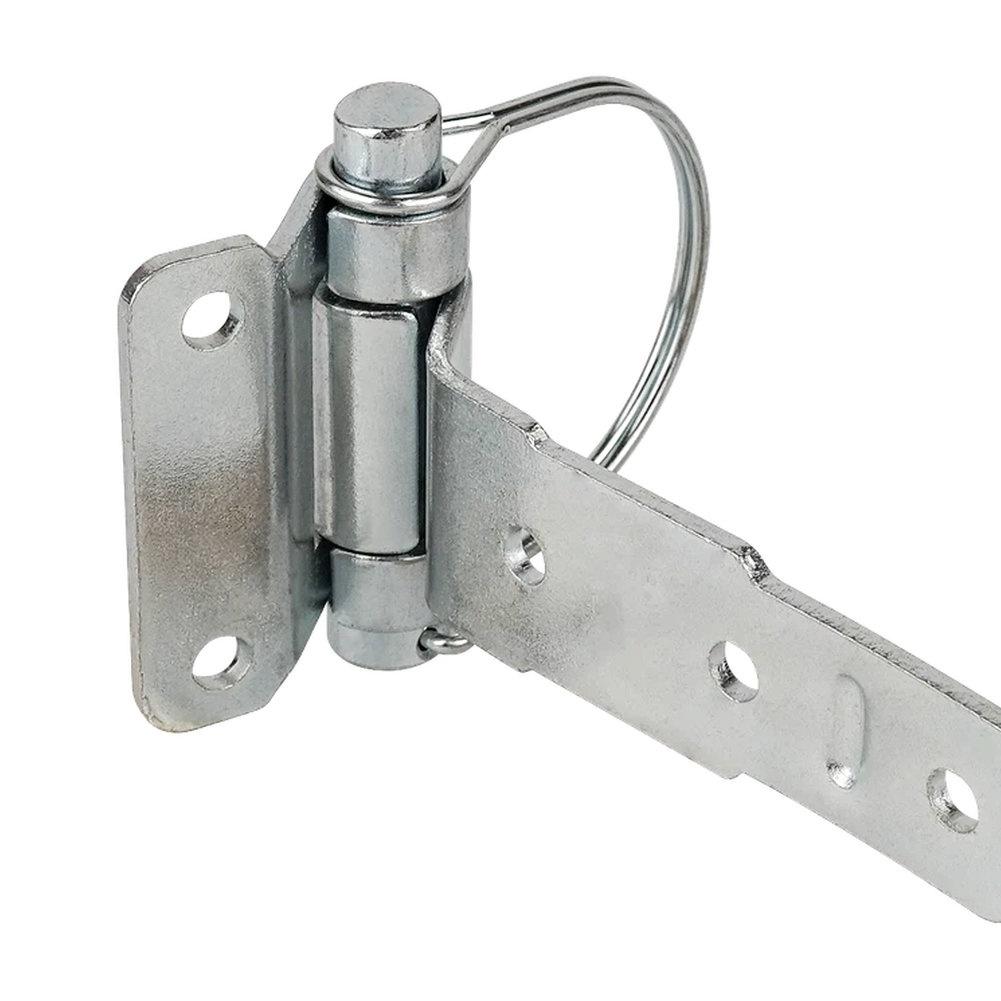 1set D-Type Removable Steel Hinges Rust-Resistant For Industrial Agricultural Automotive Accessories Easy Installation