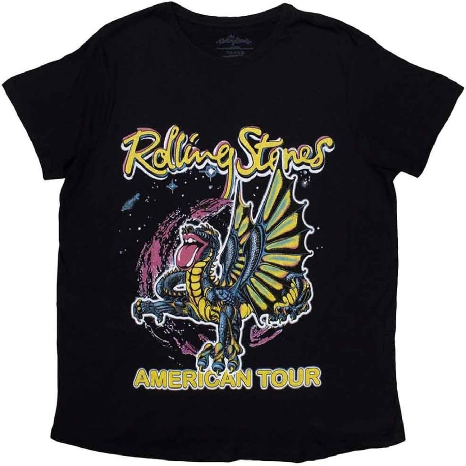 

The Rolling Stones American Tour Dragon Skinny Fit T Shirt Black XXXXXL чорний