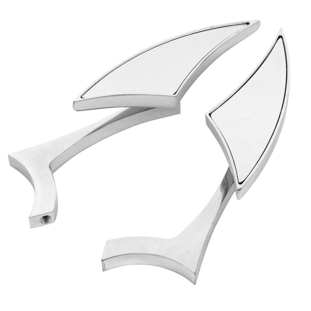 2pcs Motorcycle Rearview Mirrors 8mm 10mm Thread ChromePlated Motorbike Handlebar Side Mirror