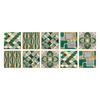 10-Pack European Style Floral Tile Wall Stickers for Living Room and Bathroom - Self-Adhesive PVC Crystal Film