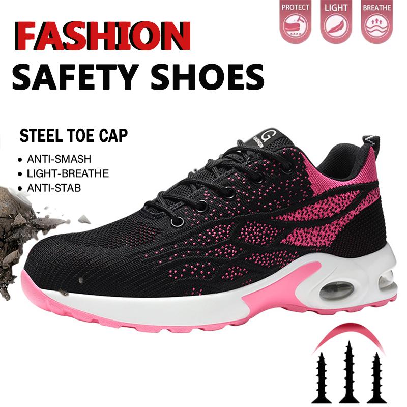 Steel Toe Anti-impact And Anti-piercing Work Shoes Man Indestructible Men's Safety Shoes Lightweight Slip Resistant Sneaker