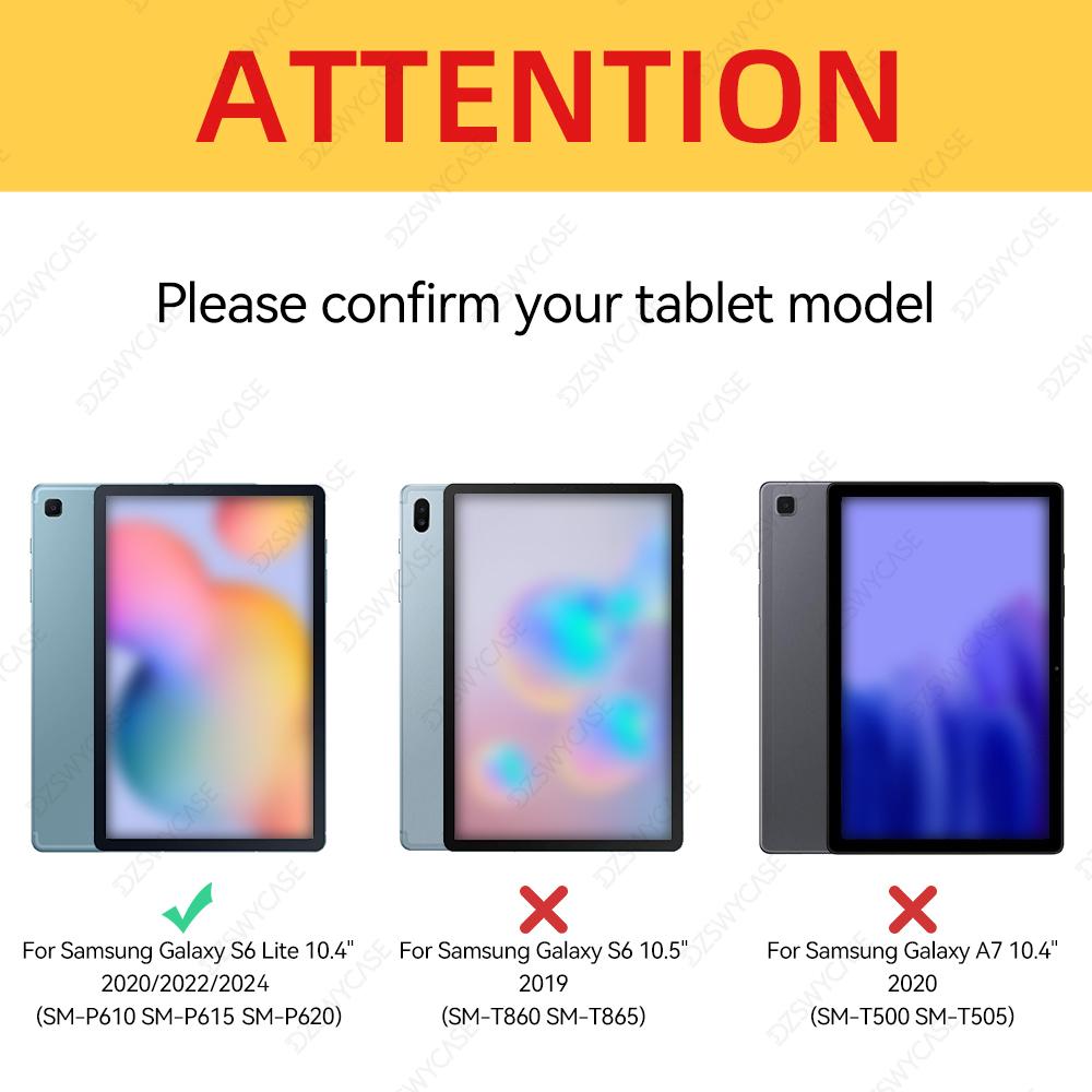 Case for Samsung Galaxy Tab S6 Lite 10.4 Inch //, with Pencil Holder, Support Auto Sleep/Wake Cover