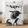 2pac Blanket Soft Cozy Suitable for Sofa Couch Seaside All-Season Use Modern Style Ideal Gift for Friends Family Couples Picnic