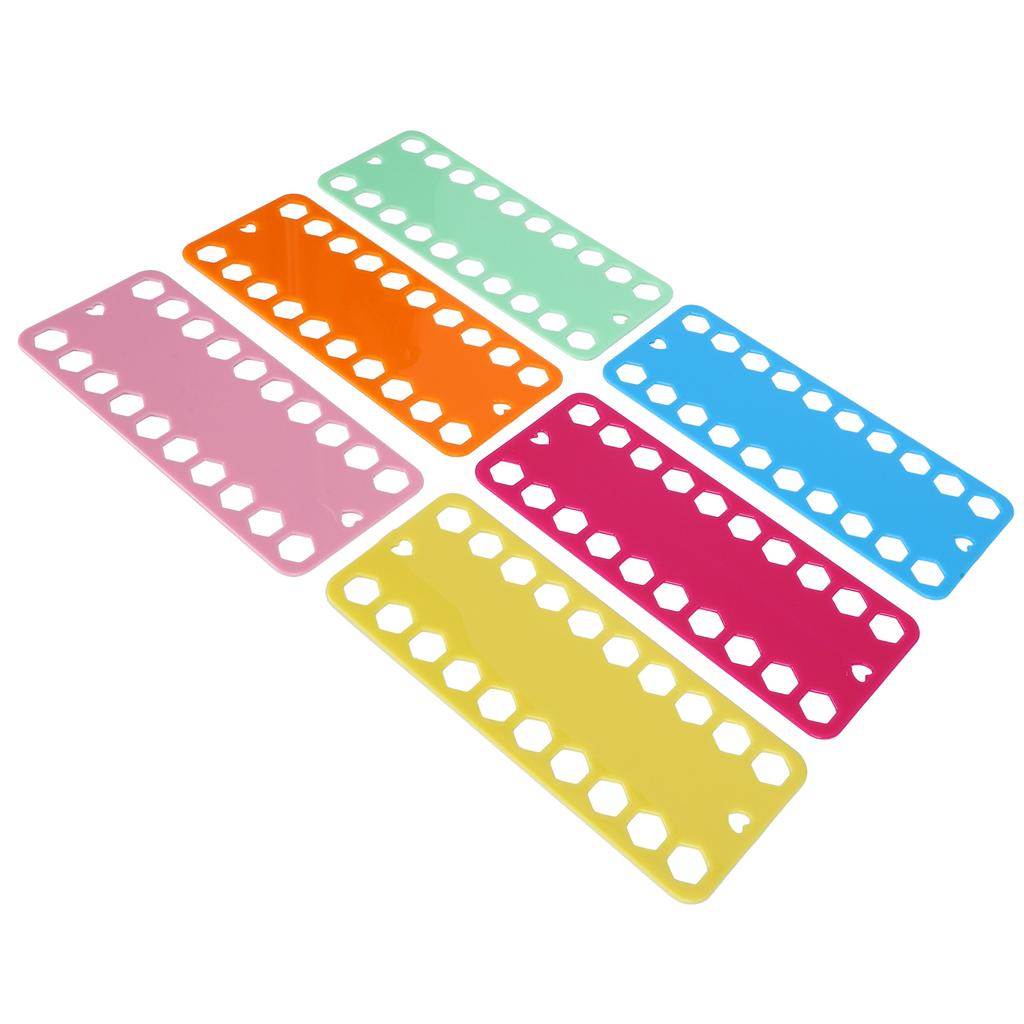 18Pcs Cross Stitch Threads Organizer 20 Holes Color Plastic Floss Bobbin Winding Board