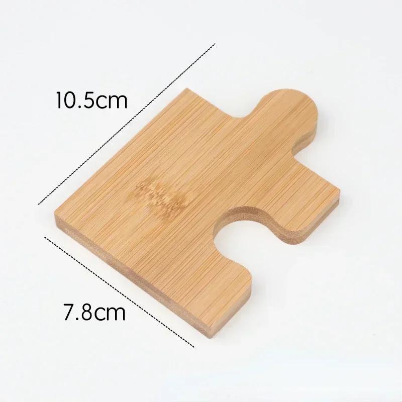 1 Set Wooden Puzzle Coaster Wooden Japanese Tea Ceremony Tea Cup Holder Beech Insulation Pad Walnut Cushion Tableware Decor NEW