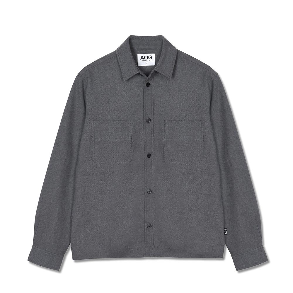 Aoz Project Basic Oversized Shirt (Gray) Grey/F