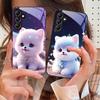 Cute Little Dog Green For Samsung Galaxy A14 4G 20 30 52 20S 21S 22 A32 33 34 42 50 51 53 54 70 71 72 73 5G Glass Phone Case
