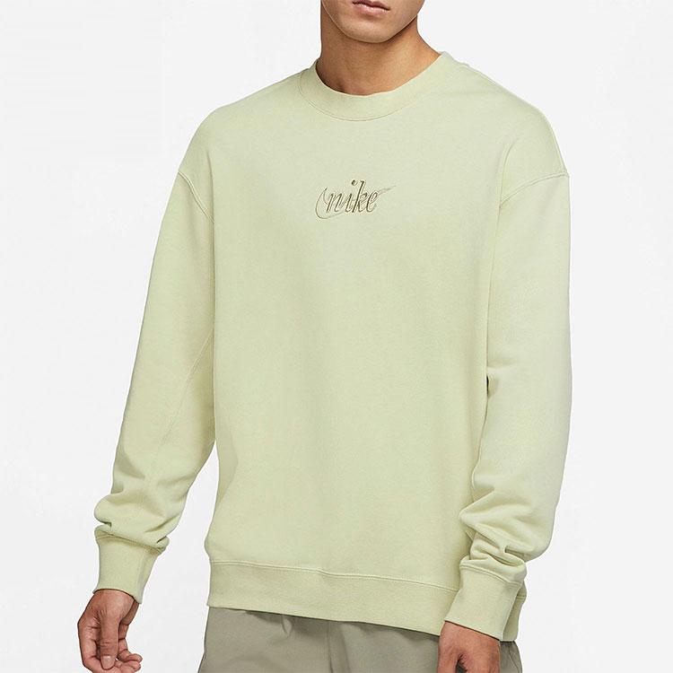 Nike Embroidered Logo Sport Pullover Sweatshirt Men Tops Green DR7836-371