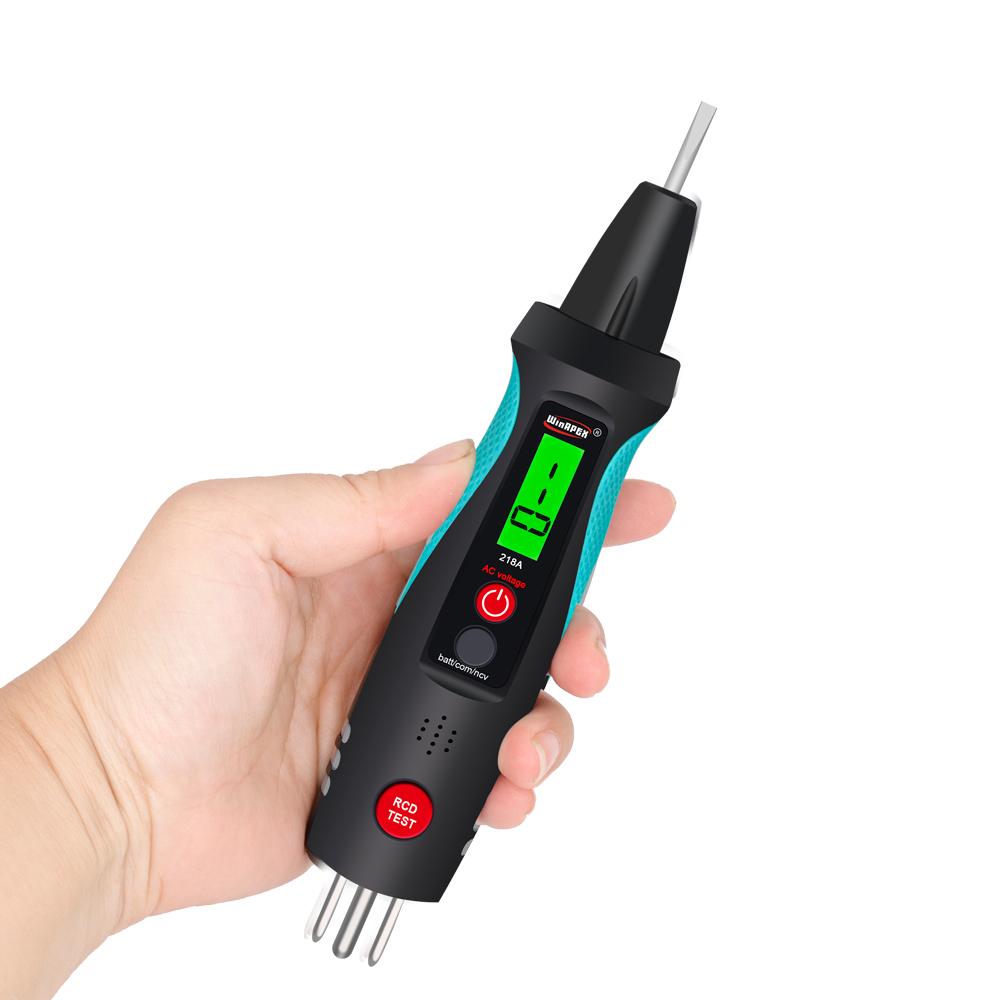 2-i-1 Socket Circuit Analyzer Intelligent Voltage Tester 12-300ACV Socket Tester 1,5V9V batteri