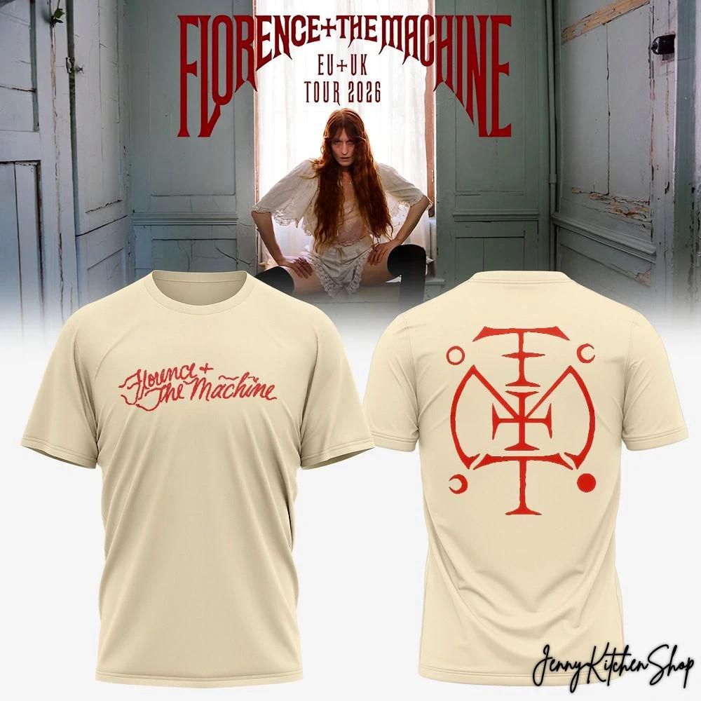 Band Florence and the Machine UK Tour 2026 T Shirt S5XL gifl For Fan MOCO01 Unisex T-Shirt L