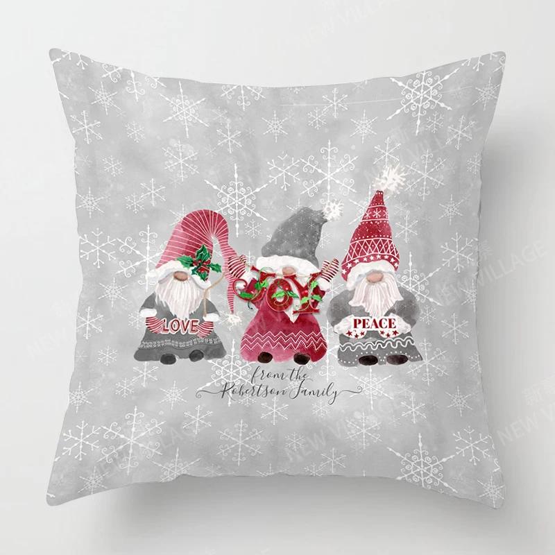 Christmas Series Pillowcases Sofas Cushion Covers  Home Decor Can Be Customized for Holiday Celebrations 40x40 50x50 60x60 35x35