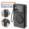 Mini DAB FM Digital Radio with Headphone Jack Color Screen Pocket Radio BT5.0 MP3 Playback Speaker for Running Sports