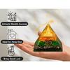 Money Magnet Pyrite Pyramid Vastu for Home - Certified Pyrite | Original Pyramid with Laxmi Shree Yantra - Vastu Pyramid for Pooja,