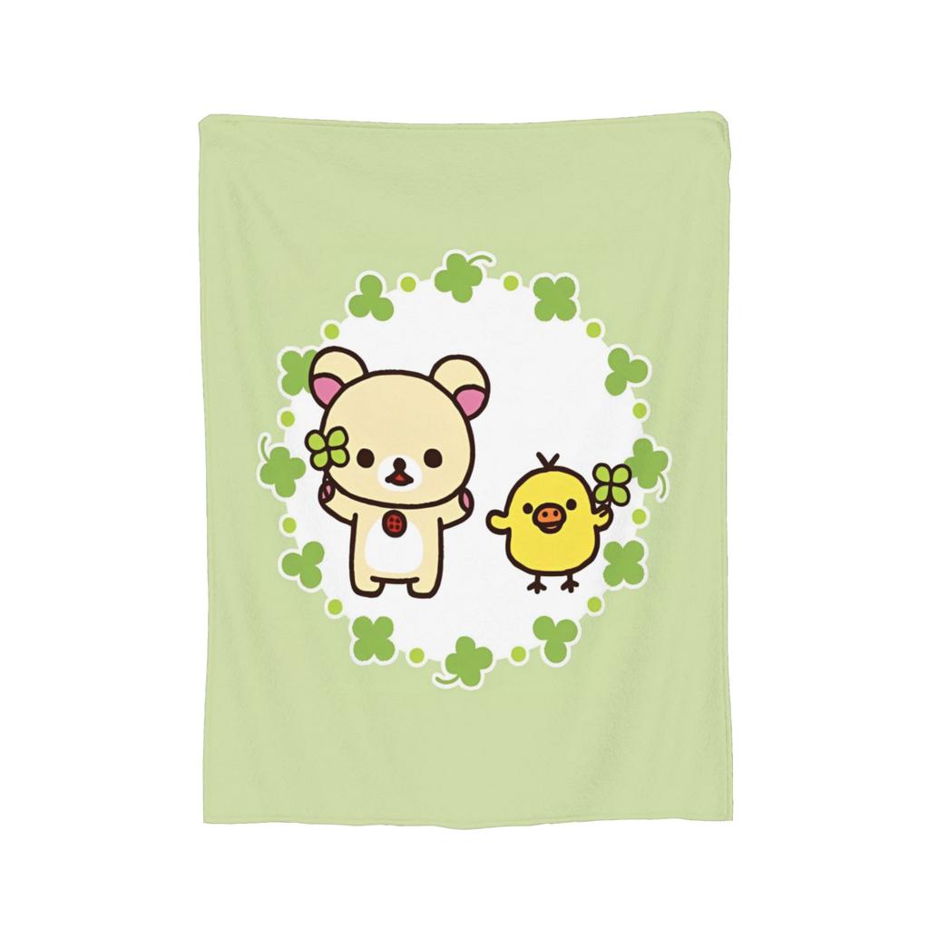 Rilakkuma Candy Strawberry Korilakkuma Blankets Flannel Throw Blanket Summer Air Conditioning Personalised Soft Warm Bedsprea,