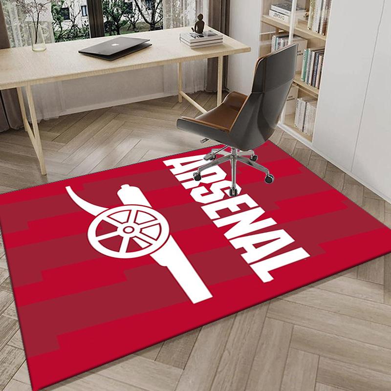 Arsenal Football Club Wappen Teppich für Büro, Stuhlunterlage, Dekorteppich Wohnzimmer Matte, Große Größe Fan Geschenke Weihnachtsgeschenke