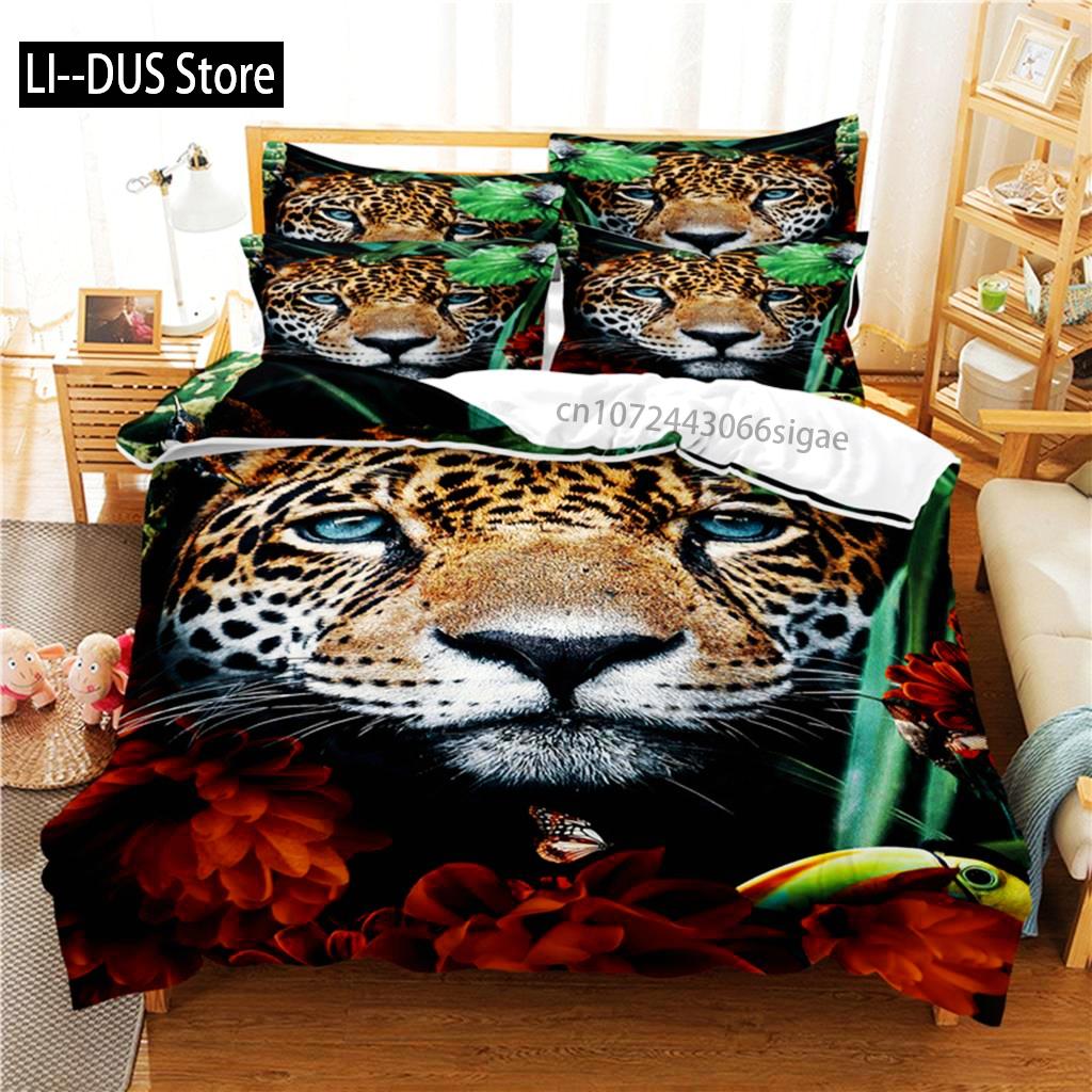 Comforter Lie Tiger Bedding Set 3D Bedding Digital Printing Queen Size Bedding Set Fashion Design
