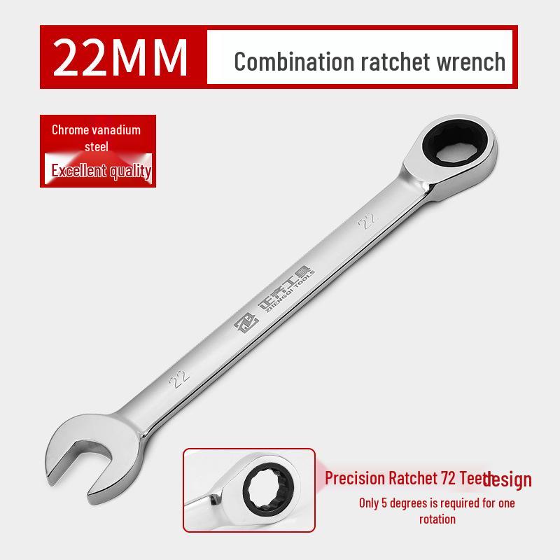 Quick Ratchet Double End Wrench Set 13mm – Full Auto Repair Tool with 10 Wrench Sizes