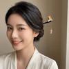Tassel Wooden Hair Stick Black Sandalwood Hanfu Hairpin Cat Fishing Hair Stick  Hanfu Accessories